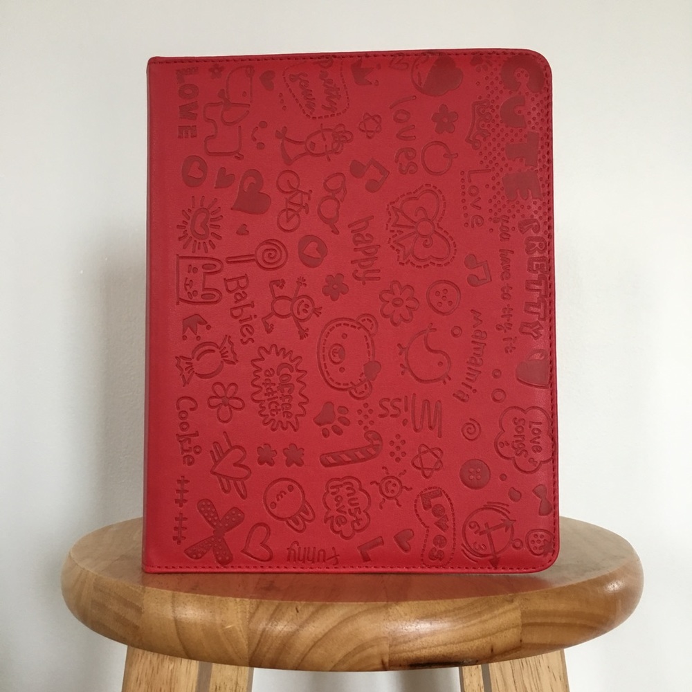 Kawaii red cartoon iPad 1 case